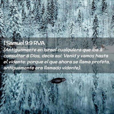 Picture 02 - 1 Samuel 9:9 RVA - (Antiguamente en Israel cualquiera que iba á - Bible Verse Picture
