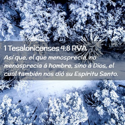 Picture 02 - 1 Tesalonicenses 4:8 RVA - Así que, el que menosprecia, no menosprecia á - Bible Verse Picture