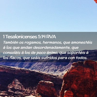 Picture 02 - 1 Tesalonicenses 5:14 RVA - También os rogamos, hermanos, que amonestéis á - Bible Verse Picture