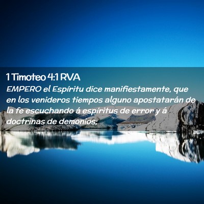 Picture 02 - 1 Timoteo 4:1 RVA - EMPERO el Espíritu dice manifiestamente, que en - Bible Verse Picture