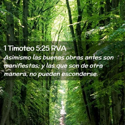 Picture 02 - 1 Timoteo 5:25 RVA - Asimismo las buenas obras antes son manifiestas; - Bible Verse Picture