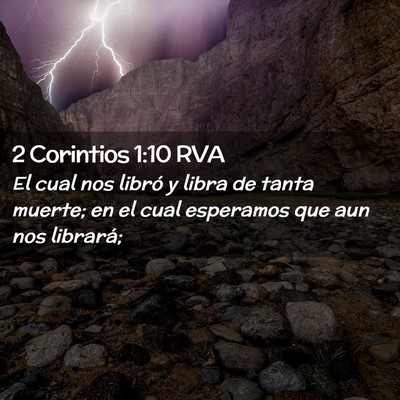 Picture 02 - 2 Corintios 1:10 RVA - El cual nos libró y libra de tanta muerte; en el - Bible Verse Picture