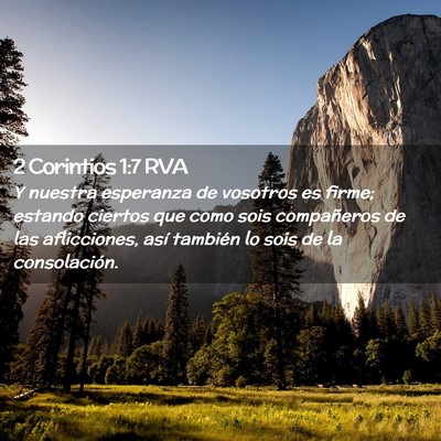 Picture 02 - 2 Corintios 1:7 RVA - Y nuestra esperanza de vosotros es firme; estando - Bible Verse Picture