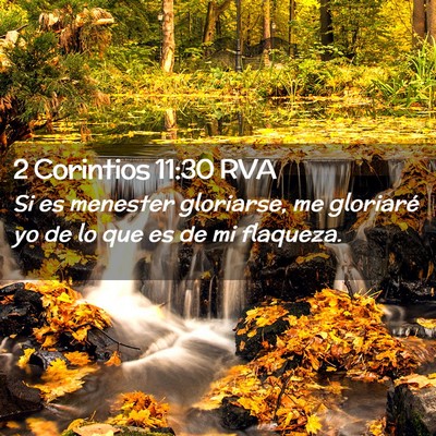 Picture 02 - 2 Corintios 11:30 RVA - Si es menester gloriarse, me gloriaré yo de lo - Bible Verse Picture