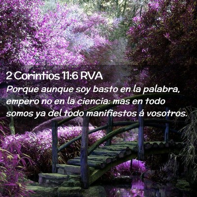 Picture 02 - 2 Corintios 11:6 RVA - Porque aunque soy basto en la palabra, empero no - Bible Verse Picture