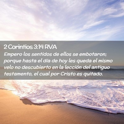 Picture 02 - 2 Corintios 3:14 RVA - Empero los sentidos de ellos se embotaron; porque - Bible Verse Picture