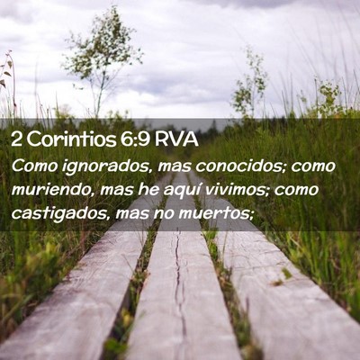 Picture 02 - 2 Corintios 6:9 RVA - Como ignorados, mas conocidos; como muriendo, mas - Bible Verse Picture