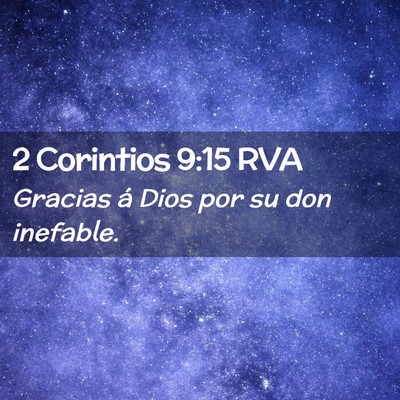 Picture 02 - 2 Corintios 9:15 RVA - Gracias á Dios por su don - Bible Verse Picture
