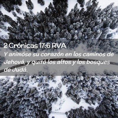 Picture 02 - 2 Crónicas 17:6 RVA - Y animóse su corazón en los caminos de Jehová, - Bible Verse Picture