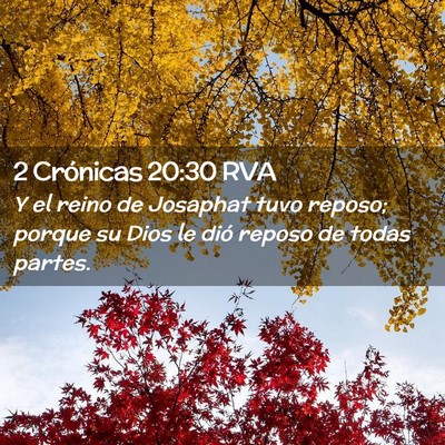 Picture 02 - 2 Crónicas 20:30 RVA - Y el reino de Josaphat tuvo reposo; porque su - Bible Verse Picture