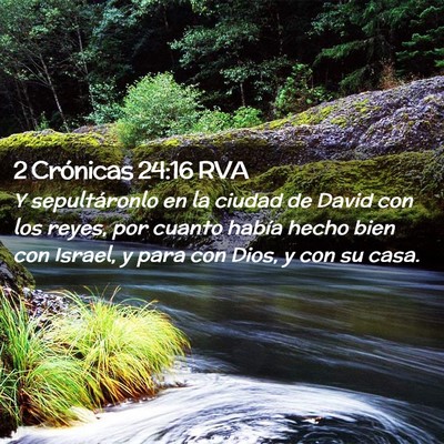 Picture 02 - 2 Crónicas 24:16 RVA - Y sepultáronlo en la ciudad de David con los - Bible Verse Picture