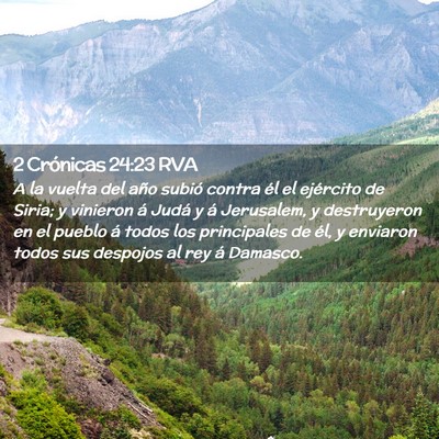 Picture 02 - 2 Crónicas 24:23 RVA - A la vuelta del año subió contra él el - Bible Verse Picture
