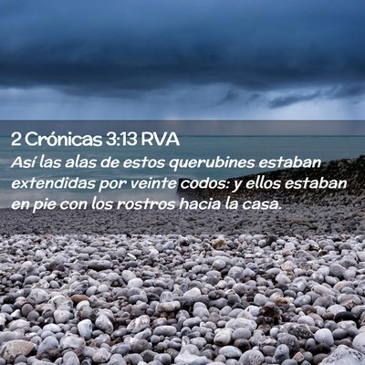 Picture 02 - 2 Crónicas 3:13 RVA - Así las alas de estos querubines estaban - Bible Verse Picture