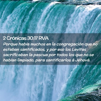 Picture 02 - 2 Crónicas 30:17 RVA - Porque había muchos en la congregación que no - Bible Verse Picture