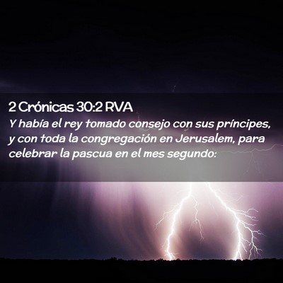 Picture 02 - 2 Crónicas 30:2 RVA - Y había el rey tomado consejo con sus - Bible Verse Picture