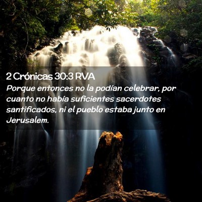 Picture 02 - 2 Crónicas 30:3 RVA - Porque entonces no la podían celebrar, por - Bible Verse Picture