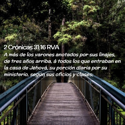 Picture 02 - 2 Crónicas 31:16 RVA - A más de los varones anotados por sus linajes, - Bible Verse Picture