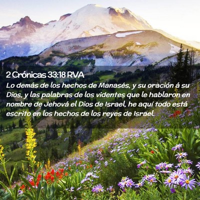 Picture 02 - 2 Crónicas 33:18 RVA - Lo demás de los hechos de Manasés, y su - Bible Verse Picture