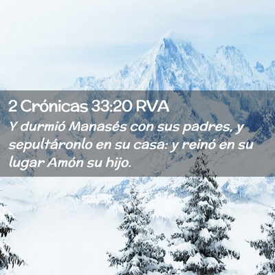 Picture 02 - 2 Crónicas 33:20 RVA - Y durmió Manasés con sus padres, y - Bible Verse Picture