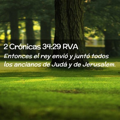 Picture 02 - 2 Crónicas 34:29 RVA - Entonces el rey envió y juntó todos los - Bible Verse Picture