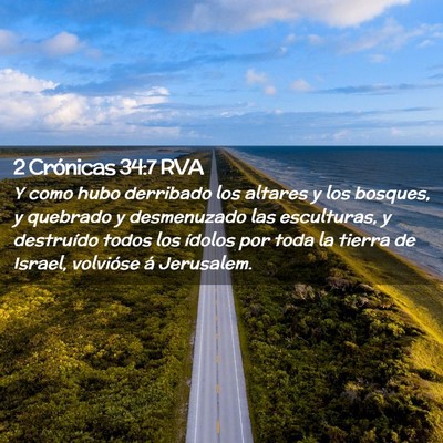 Picture 02 - 2 Crónicas 34:7 RVA - Y como hubo derribado los altares y los bosques, - Bible Verse Picture