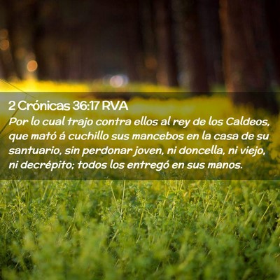 Picture 02 - 2 Crónicas 36:17 RVA - Por lo cual trajo contra ellos al rey de los - Bible Verse Picture