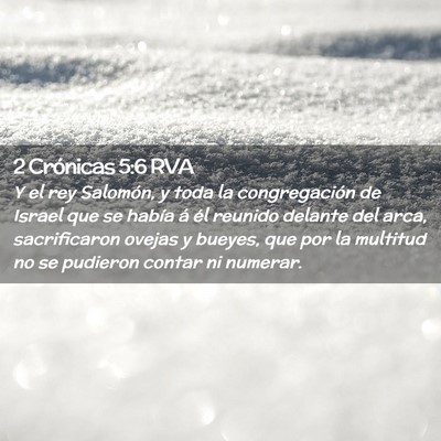 Picture 02 - 2 Crónicas 5:6 RVA - Y el rey Salomón, y toda la congregación de - Bible Verse Picture