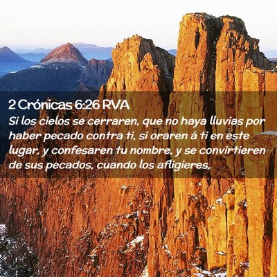 Picture 02 - 2 Crónicas 6:26 RVA - Si los cielos se cerraren, que no haya lluvias - Bible Verse Picture