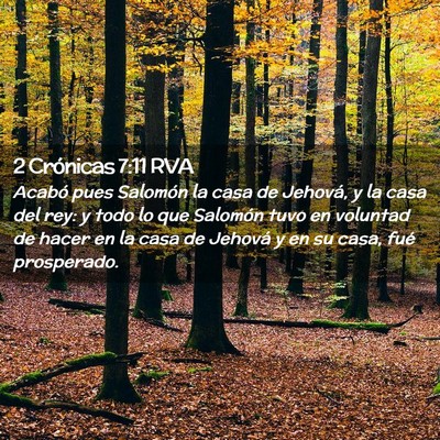 Picture 02 - 2 Crónicas 7:11 RVA - Acabó pues Salomón la casa de Jehová, y la - Bible Verse Picture