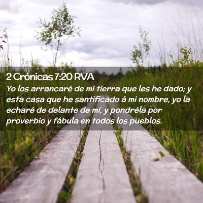 Picture 02 - 2 Crónicas 7:20 RVA - Yo los arrancaré de mi tierra que les he dado; y - Bible Verse Picture