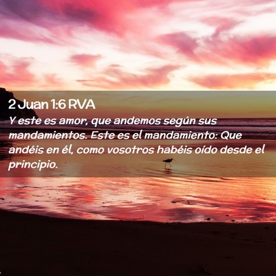 Picture 02 - 2 Juan 1:6 RVA - Y este es amor, que andemos según sus - Bible Verse Picture