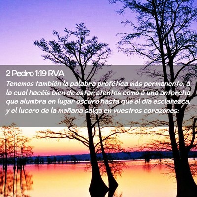 Picture 02 - 2 Pedro 1:19 RVA - Tenemos también la palabra profética más - Bible Verse Picture