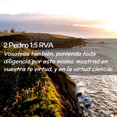 Picture 02 - 2 Pedro 1:5 RVA - Vosotros también, poniendo toda diligencia por - Bible Verse Picture