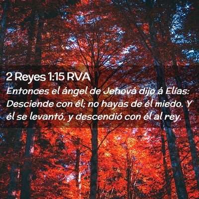Picture 02 - 2 Reyes 1:15 RVA - Entonces el ángel de Jehová dijo á Elías: - Bible Verse Picture