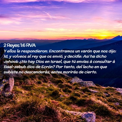 Picture 02 - 2 Reyes 1:6 RVA - Y ellos le respondieron: Encontramos un varón - Bible Verse Picture