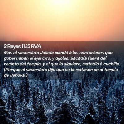 Picture 02 - 2 Reyes 11:15 RVA - Mas el sacerdote Joiada mandó á los centuriones - Bible Verse Picture