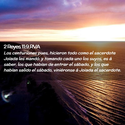 Picture 02 - 2 Reyes 11:9 RVA - Los centuriones pues, hicieron todo como el - Bible Verse Picture