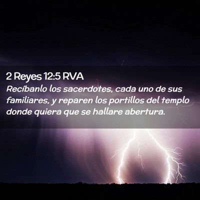 Picture 02 - 2 Reyes 12:5 RVA - Recíbanlo los sacerdotes, cada uno de sus - Bible Verse Picture