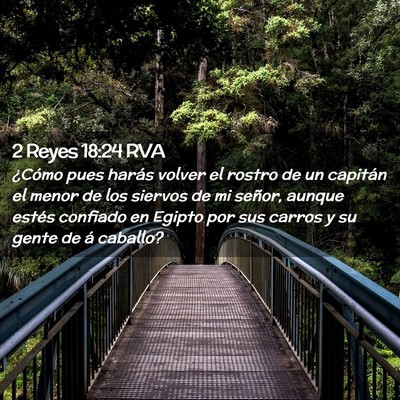 Picture 02 - 2 Reyes 18:24 RVA - ¿Cómo pues harás volver el rostro de un - Bible Verse Picture