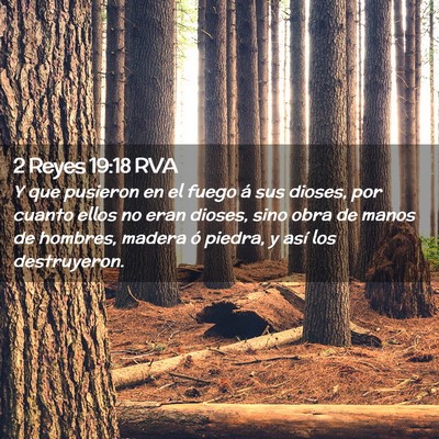 Picture 02 - 2 Reyes 19:18 RVA - Y que pusieron en el fuego á sus dioses, por - Bible Verse Picture