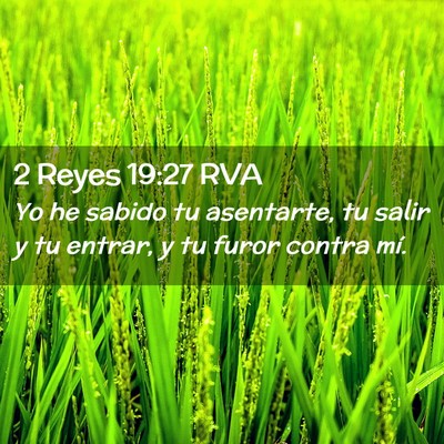 Picture 02 - 2 Reyes 19:27 RVA - Yo he sabido tu asentarte, tu salir y tu entrar, - Bible Verse Picture