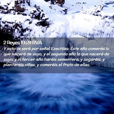 Picture 02 - 2 Reyes 19:29 RVA - Y esto te será por señal Ezechîas: Este año - Bible Verse Picture