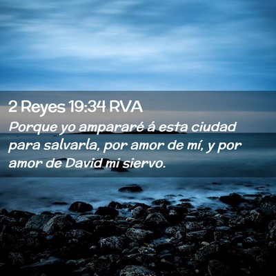 Picture 02 - 2 Reyes 19:34 RVA - Porque yo ampararé á esta ciudad para salvarla, - Bible Verse Picture