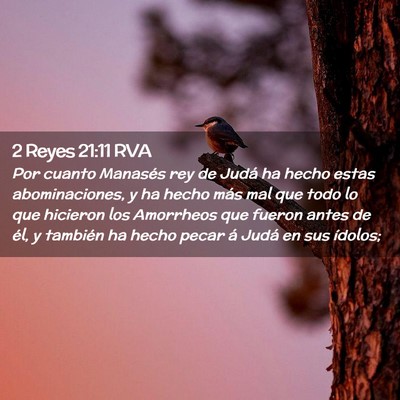 Picture 02 - 2 Reyes 21:11 RVA - Por cuanto Manasés rey de Judá ha hecho estas - Bible Verse Picture