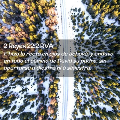 Picture 02 - 2 Reyes 22:2 RVA - E hizo lo recto en ojos de Jehová, y anduvo en - Bible Verse Picture