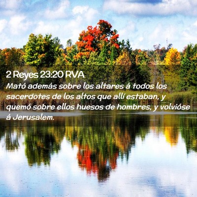 Picture 02 - 2 Reyes 23:20 RVA - Mató además sobre los altares á todos los - Bible Verse Picture