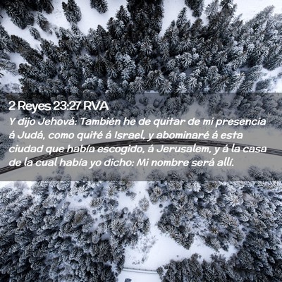 Picture 02 - 2 Reyes 23:27 RVA - Y dijo Jehová: También he de quitar de mi - Bible Verse Picture
