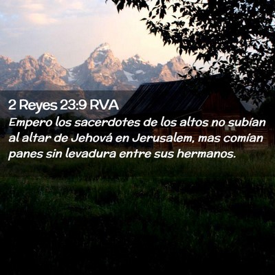 Picture 02 - 2 Reyes 23:9 RVA - Empero los sacerdotes de los altos no subían al - Bible Verse Picture
