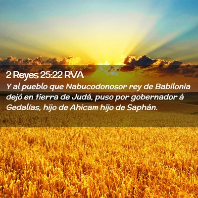 Picture 02 - 2 Reyes 25:22 RVA - Y al pueblo que Nabucodonosor rey de Babilonia - Bible Verse Picture