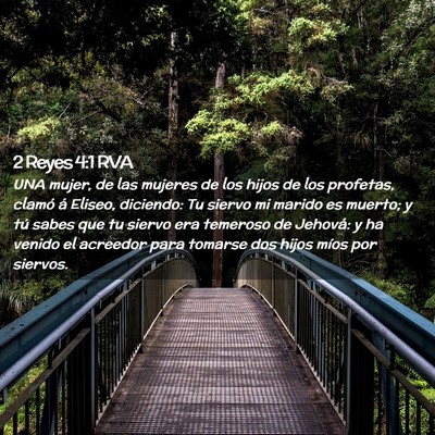 Picture 02 - 2 Reyes 4:1 RVA - UNA mujer, de las mujeres de los hijos de los - Bible Verse Picture
